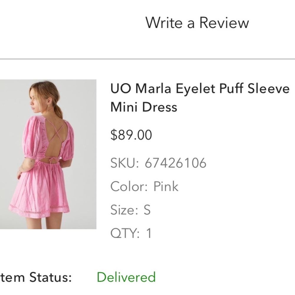 Urban Outfitters Pink Mini Dress